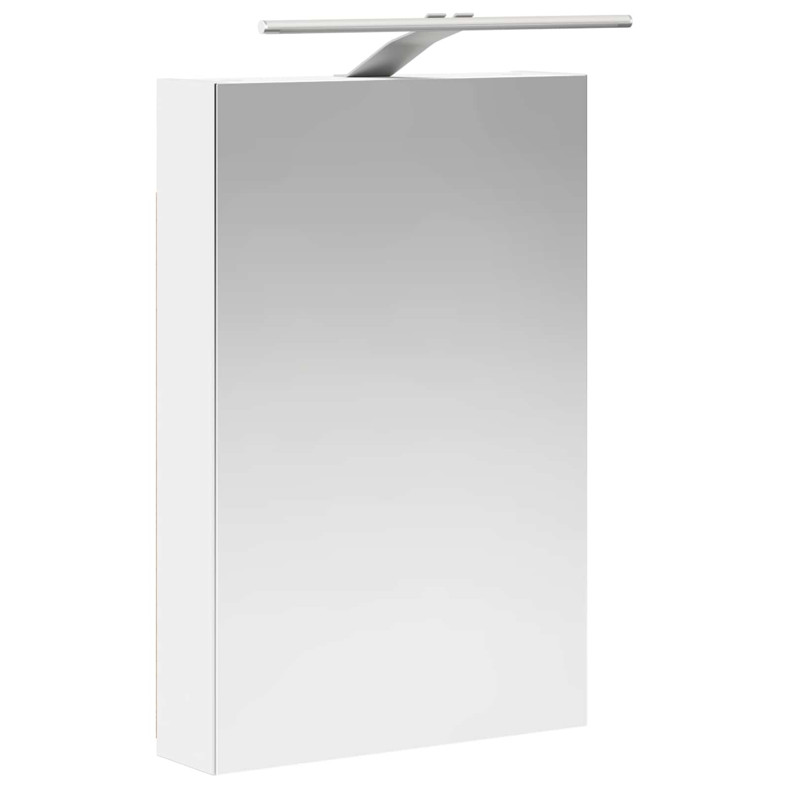 vidaXL Szafka z lustrem do łazienki z półką Biały 40 x 10,5 x 60,5 cm