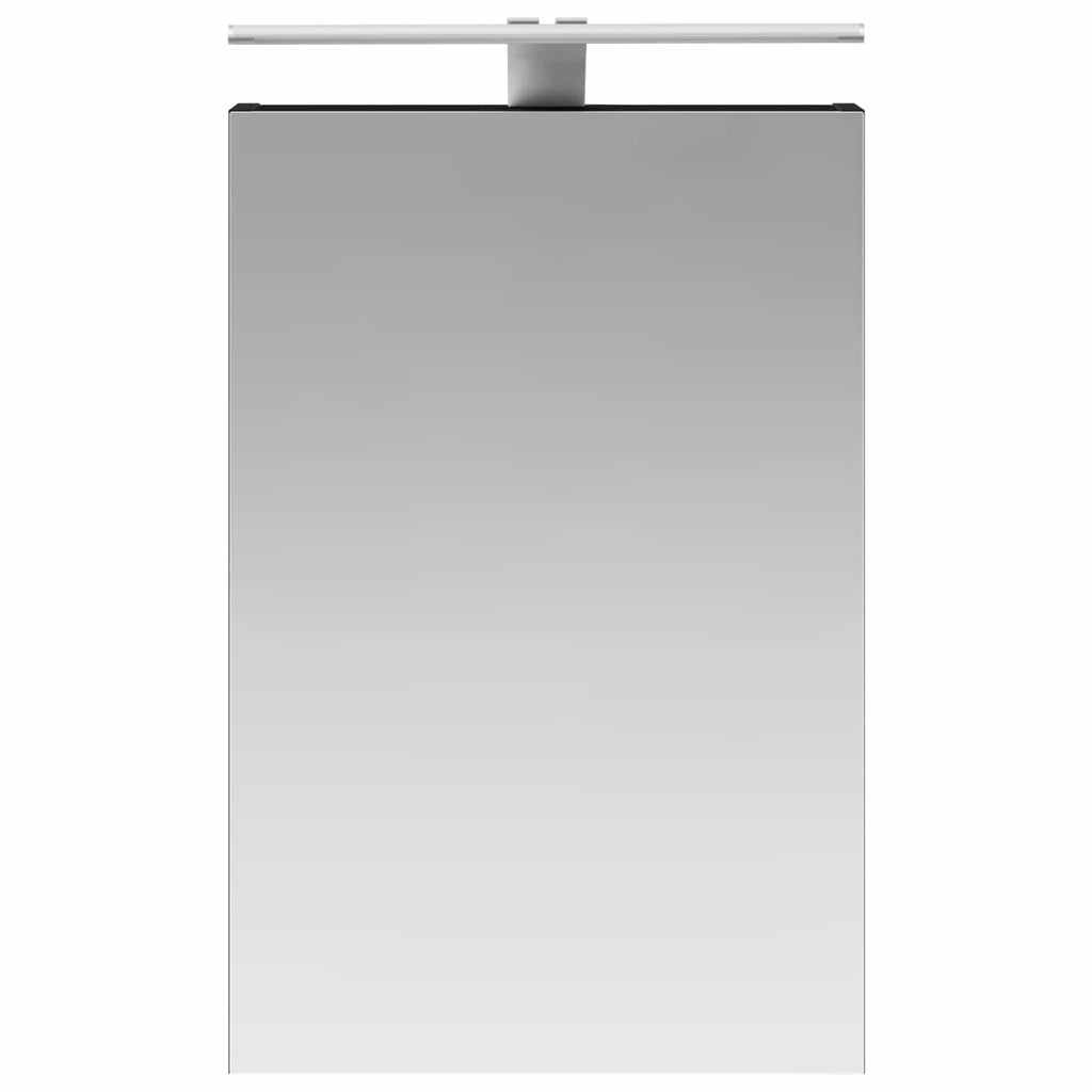 vidaXL Szafka z lustrem do łazienki Czarny Dąb 40 x 10,5 x 60,5 cm