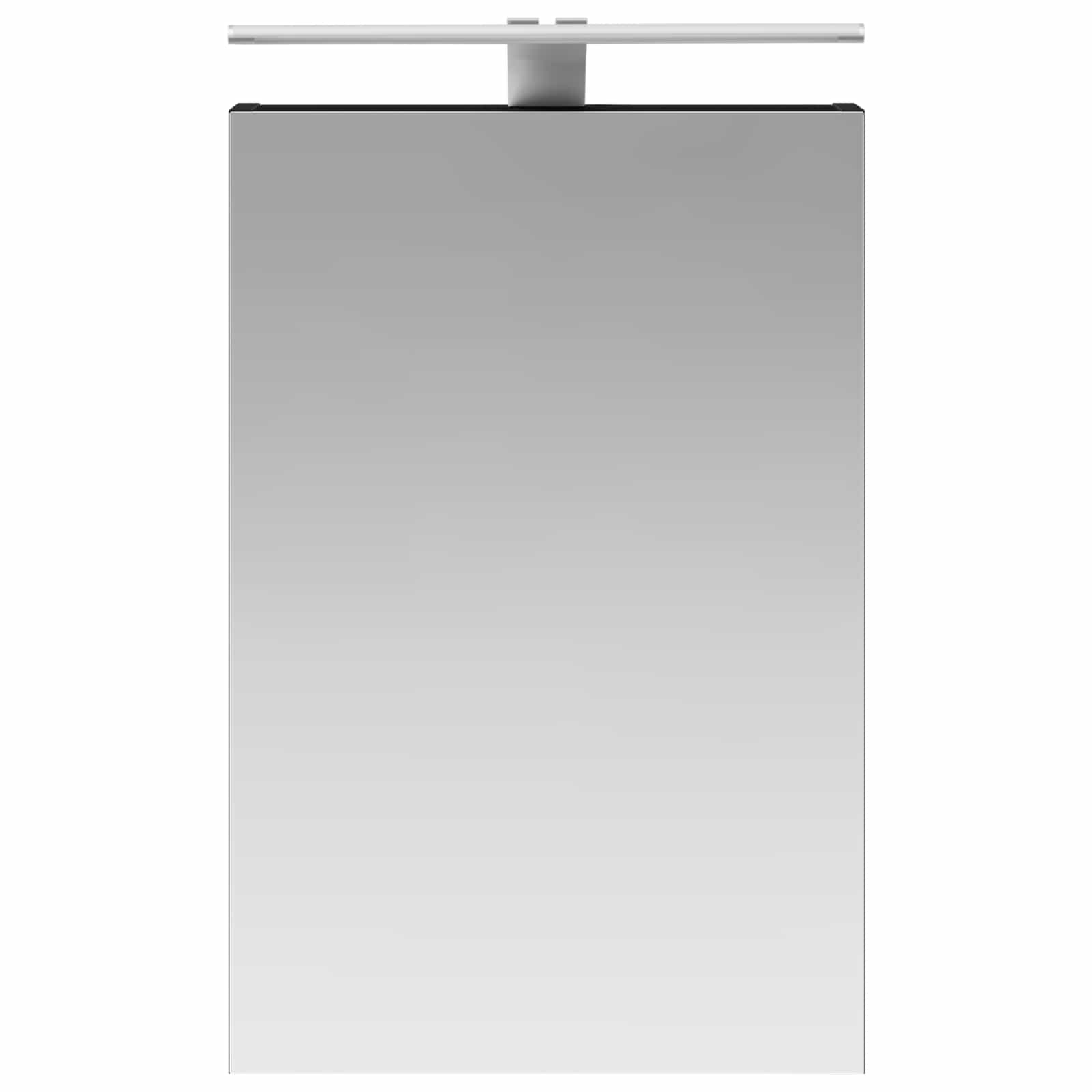 vidaXL Szafka z lustrem do łazienki Czarny Dąb 40 x 10,5 x 60,5 cm