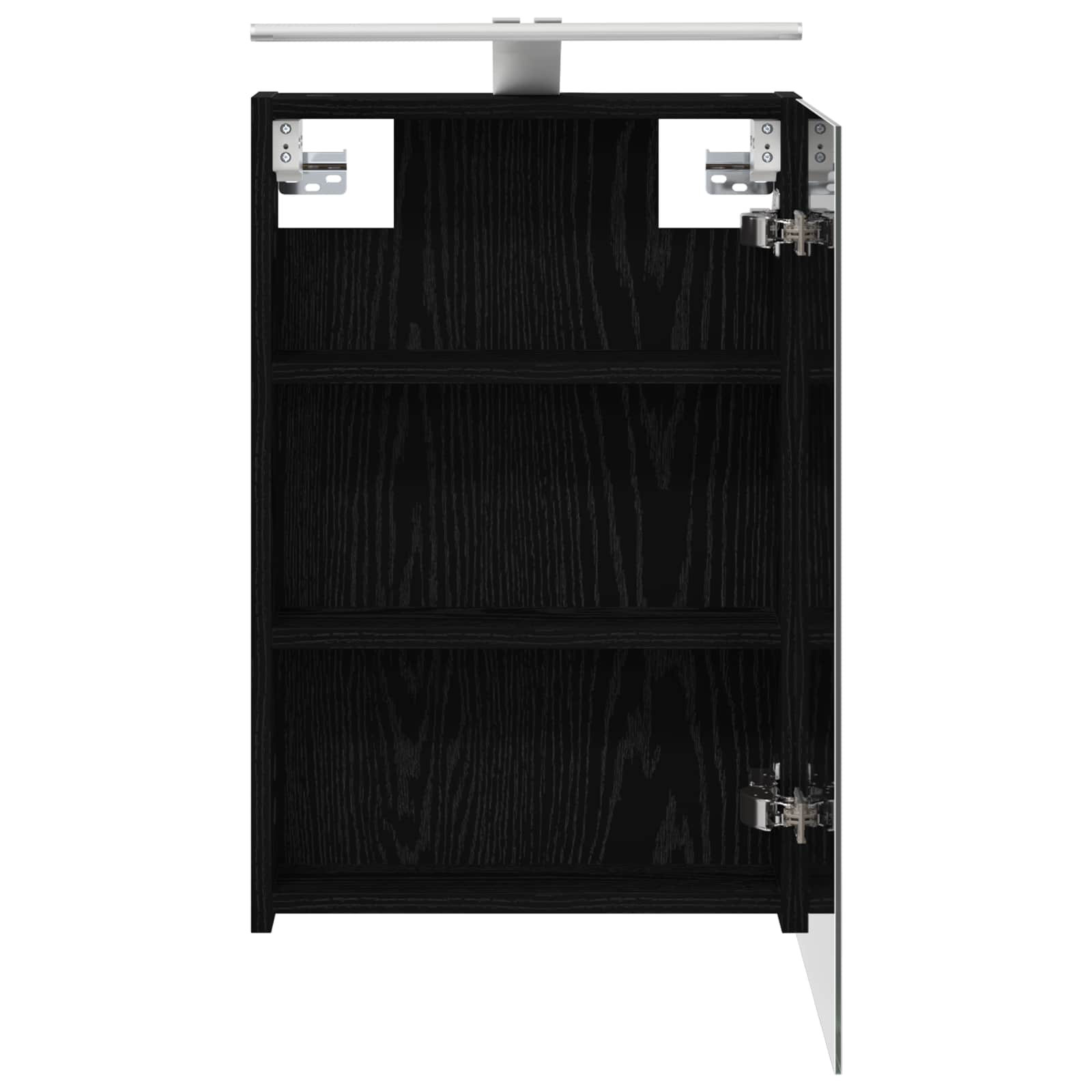 vidaXL Szafka z lustrem do łazienki Czarny Dąb 40 x 10,5 x 60,5 cm