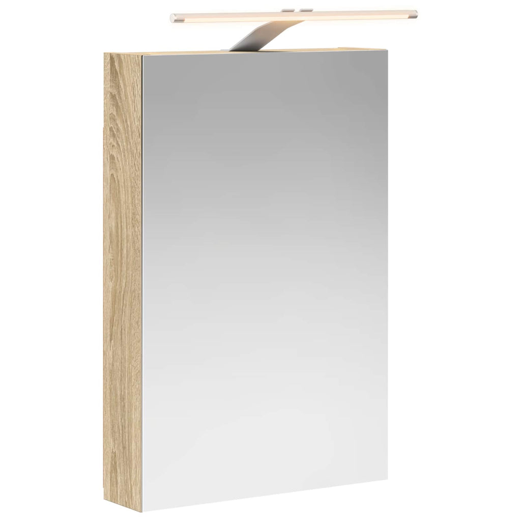 vidaXL Szafka z lustrem do łazienki Dąb Sonoma 40 x 10,5 x 60,5 cm