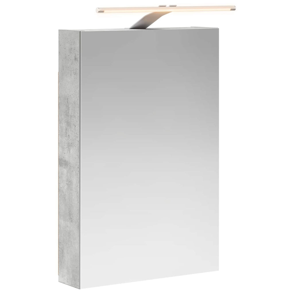 vidaXL Szafka z lustrem do łazienki Betonowy szary 40 x 10,5 x 60,5 cm