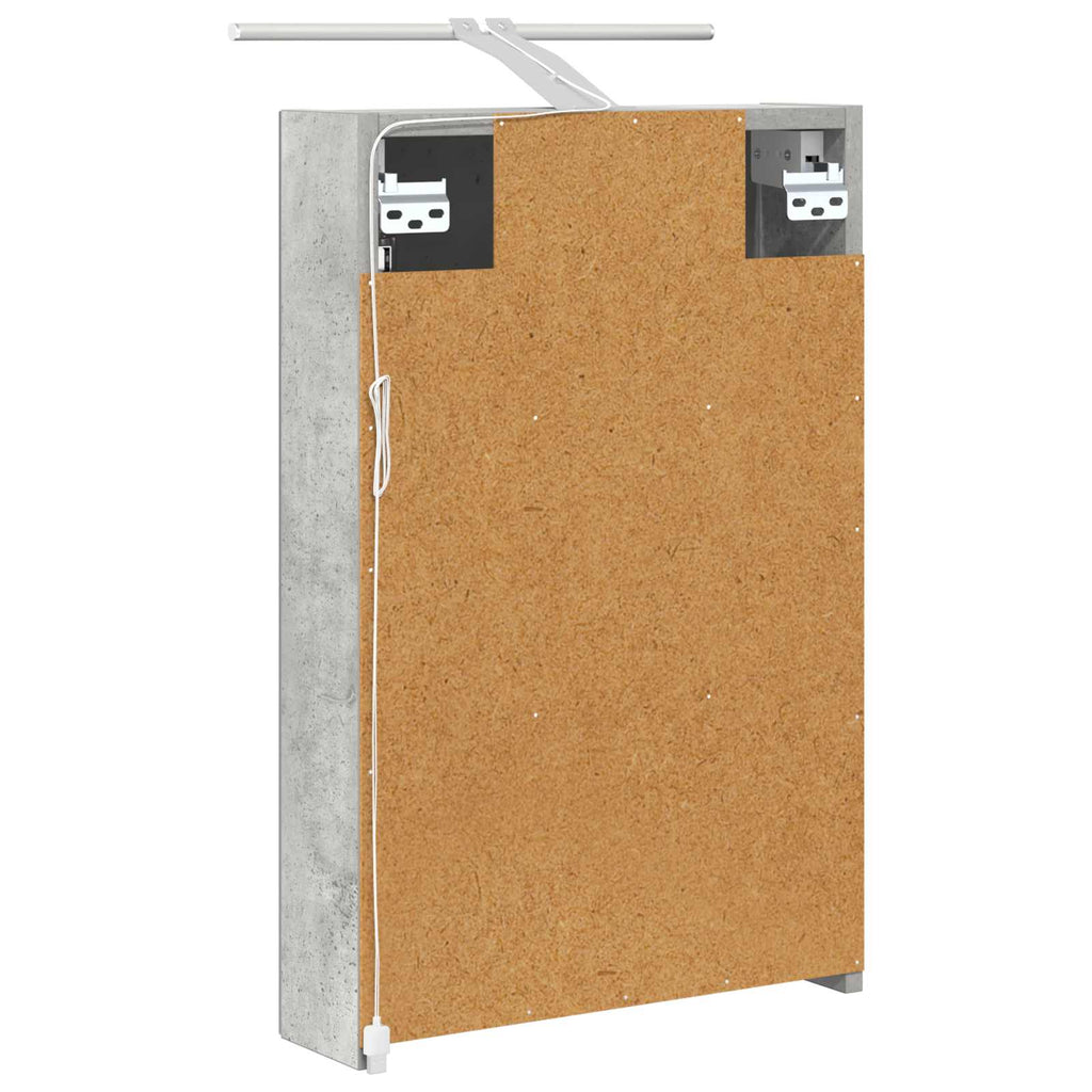 vidaXL Szafka z lustrem do łazienki Betonowy szary 40 x 10,5 x 60,5 cm