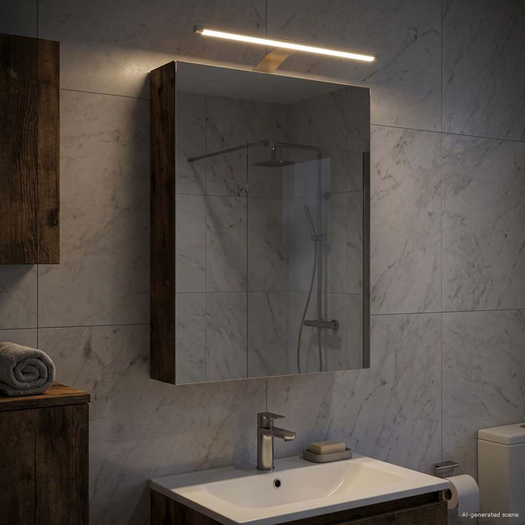vidaXL Szafka z lustrem do łazienki Dąb wędzony 40 x 10,5 x 60,5 cm