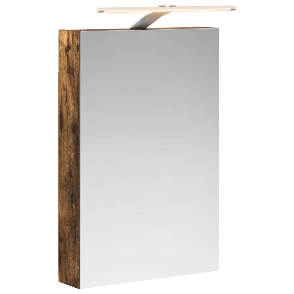vidaXL Szafka z lustrem do łazienki Dąb wędzony 40 x 10,5 x 60,5 cm