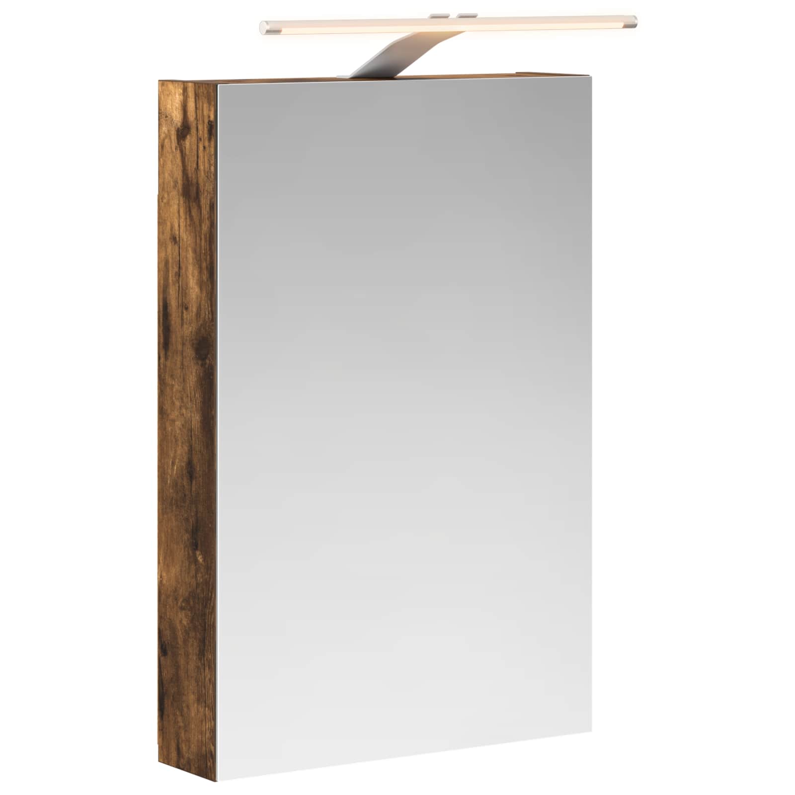 vidaXL Szafka z lustrem do łazienki Dąb wędzony 40 x 10,5 x 60,5 cm
