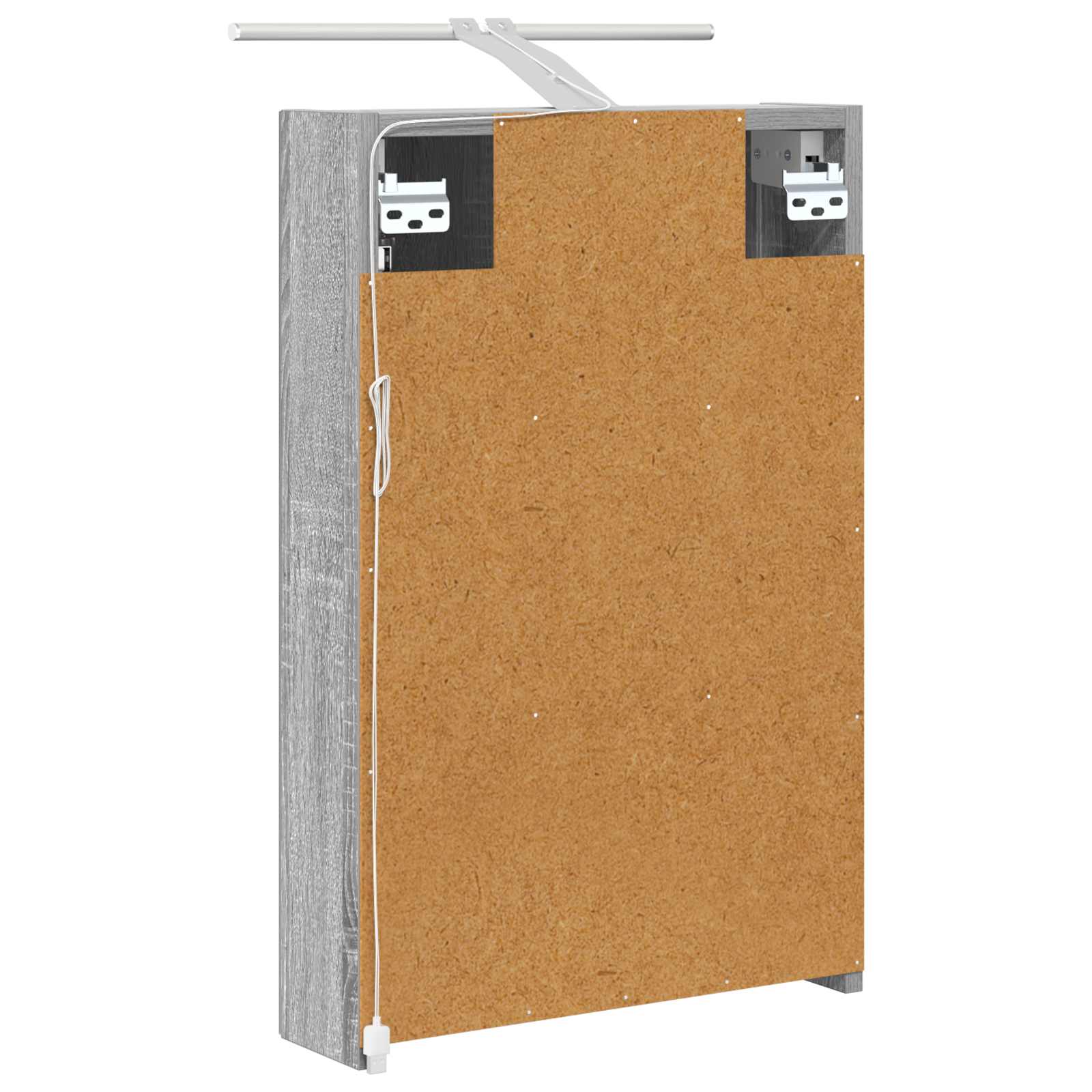 vidaXL Szafka z lustrem do łazienki Szary Sonoma 40 x 10,5 x 60,5 cm