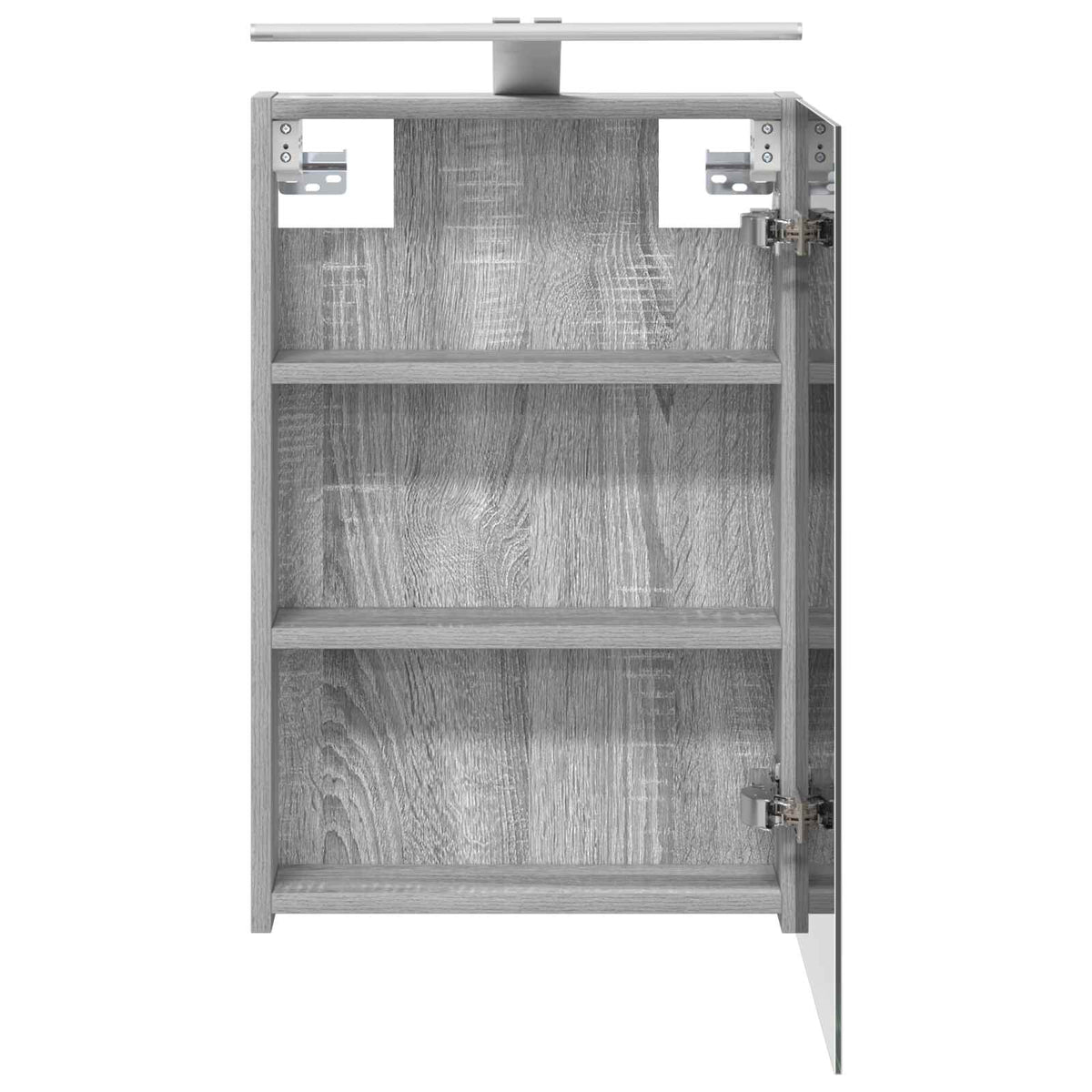 vidaXL Szafka z lustrem do łazienki Szary Sonoma 40 x 10,5 x 60,5 cm