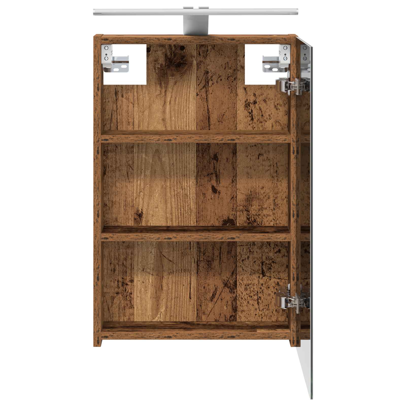 vidaXL Szafka z lustrem do łazienki Stare drewno 40 x 10,5 x 60,5 cm