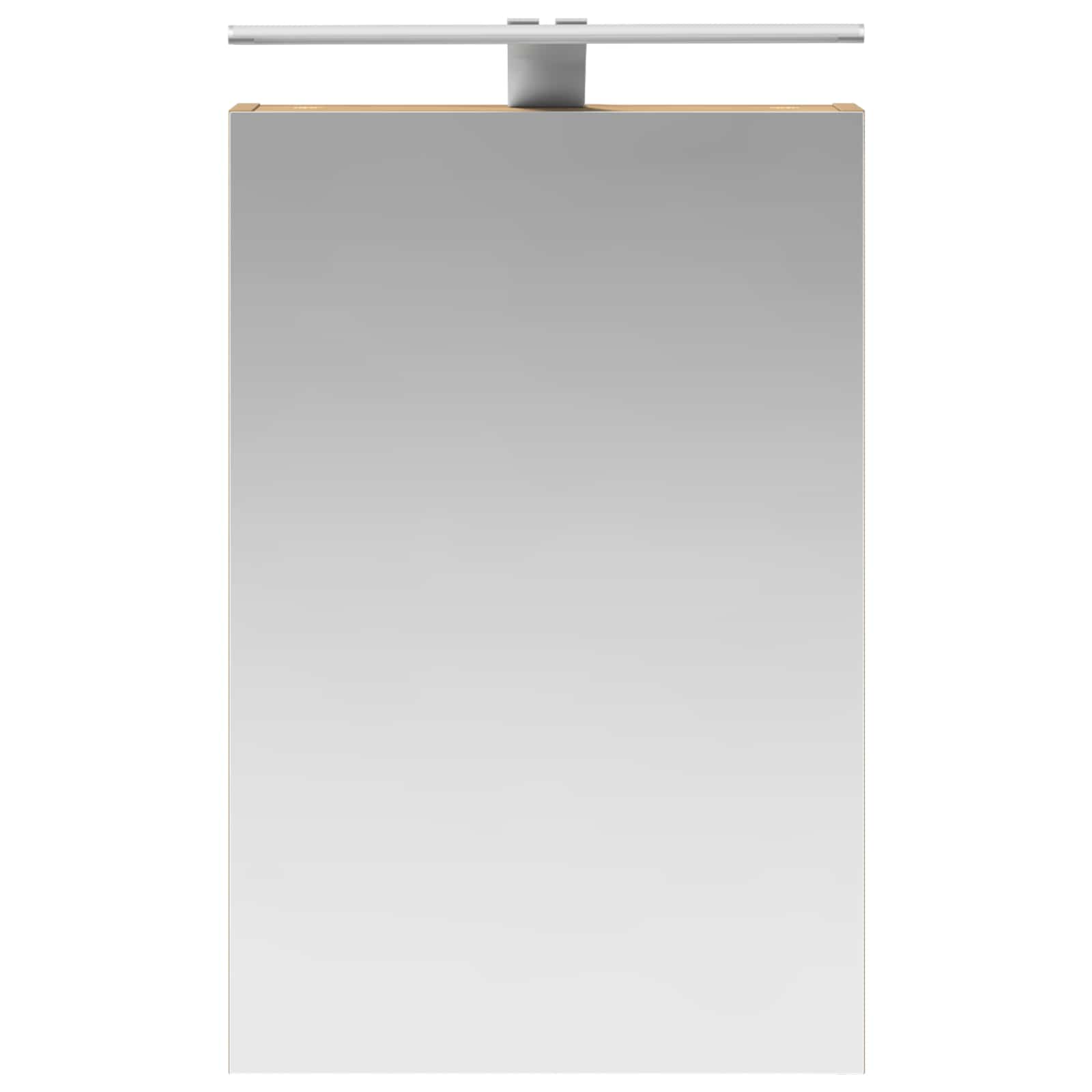 vidaXL Szafka z lustrem do łazienki Ze LED Lights Dąb rzemieślniczy