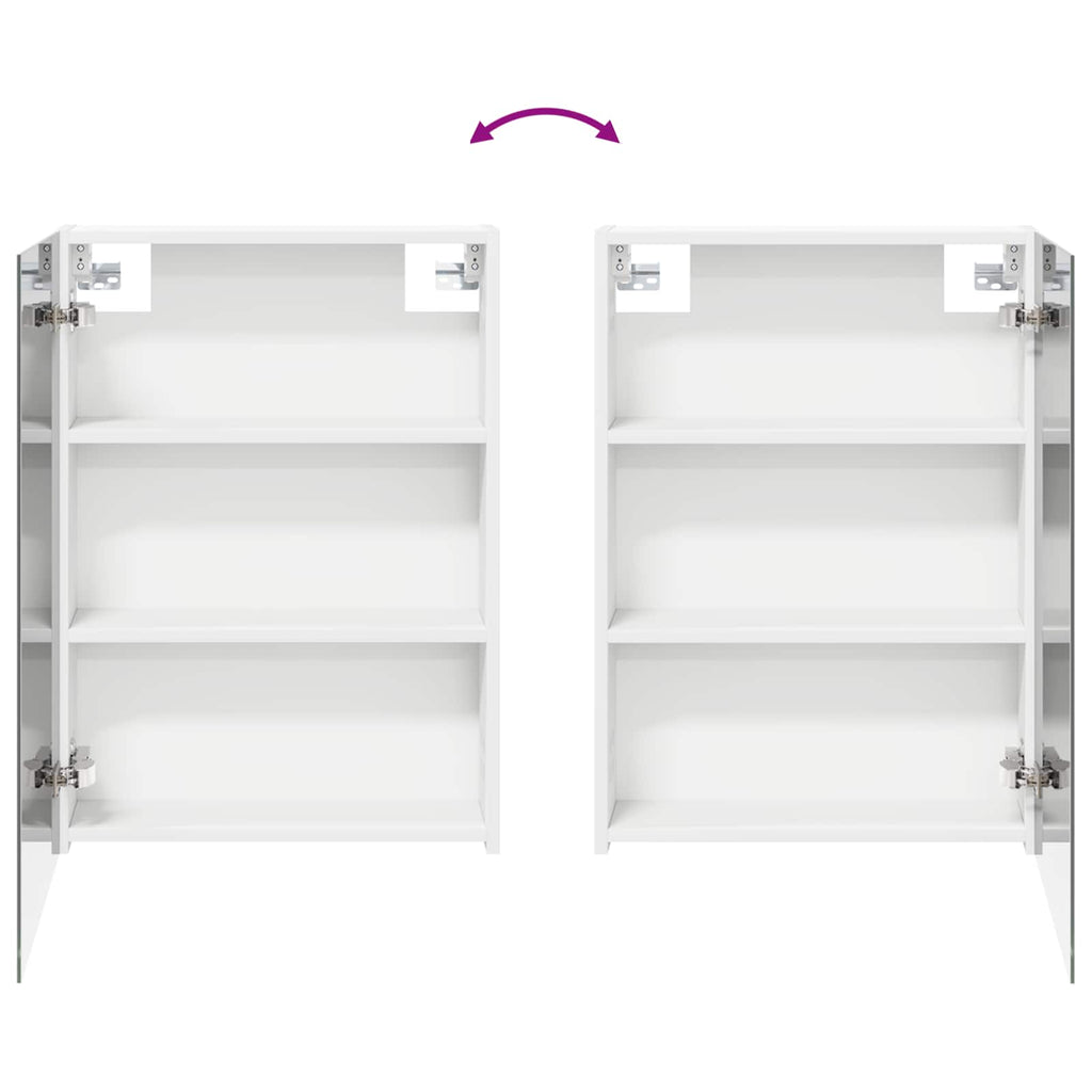 vidaXL Szafka z lustrem do łazienki z półką Biały 50 x 14,5 x 70 cm
