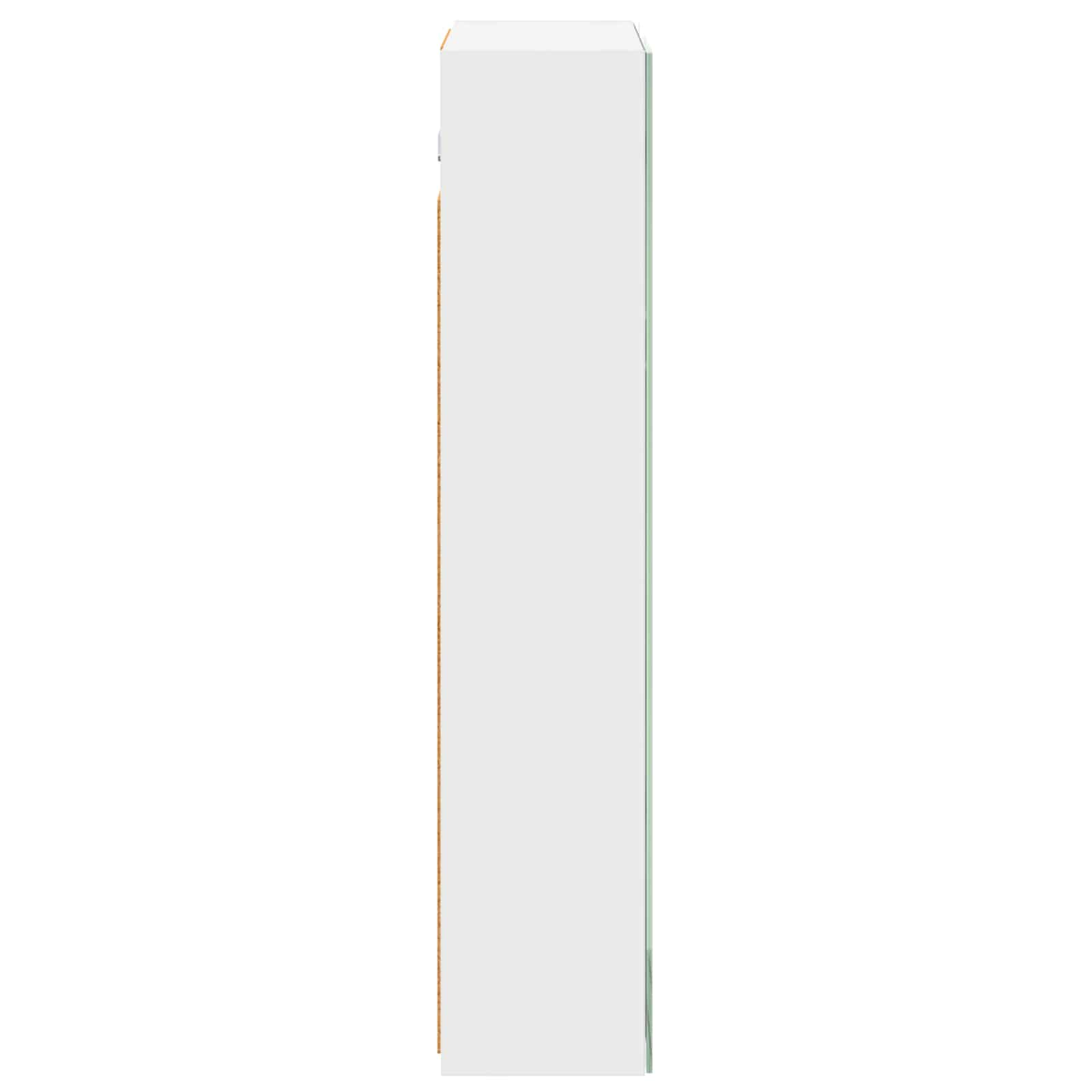 vidaXL Szafka z lustrem do łazienki z półką Biały 50 x 14,5 x 70 cm