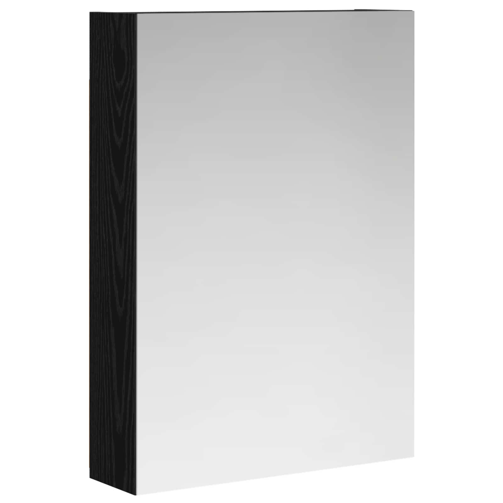 vidaXL Szafka z lustrem do łazienki Czarny Dąb 50 x 14,5 x 70 cm