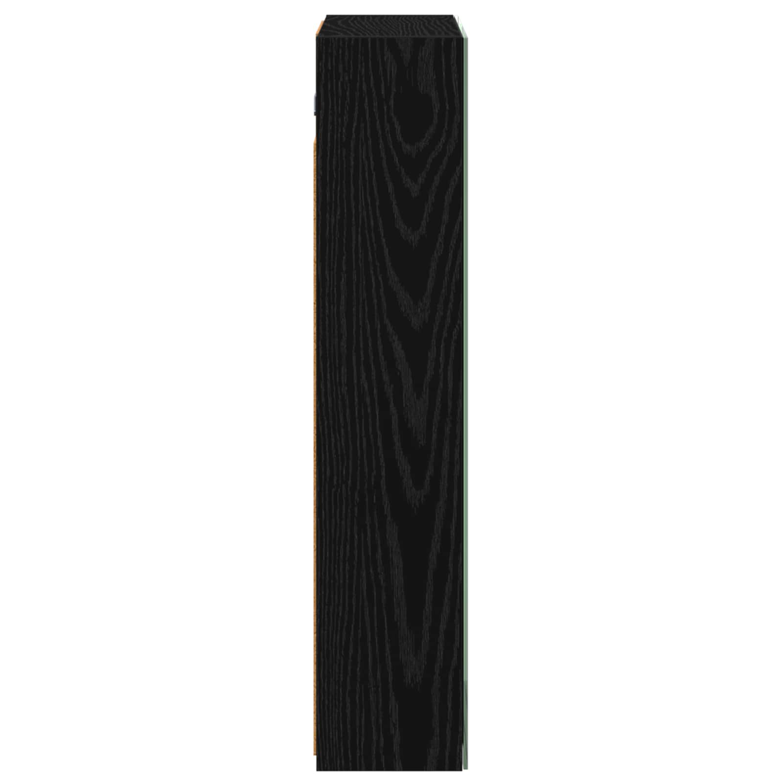 vidaXL Szafka z lustrem do łazienki Czarny Dąb 50 x 14,5 x 70 cm