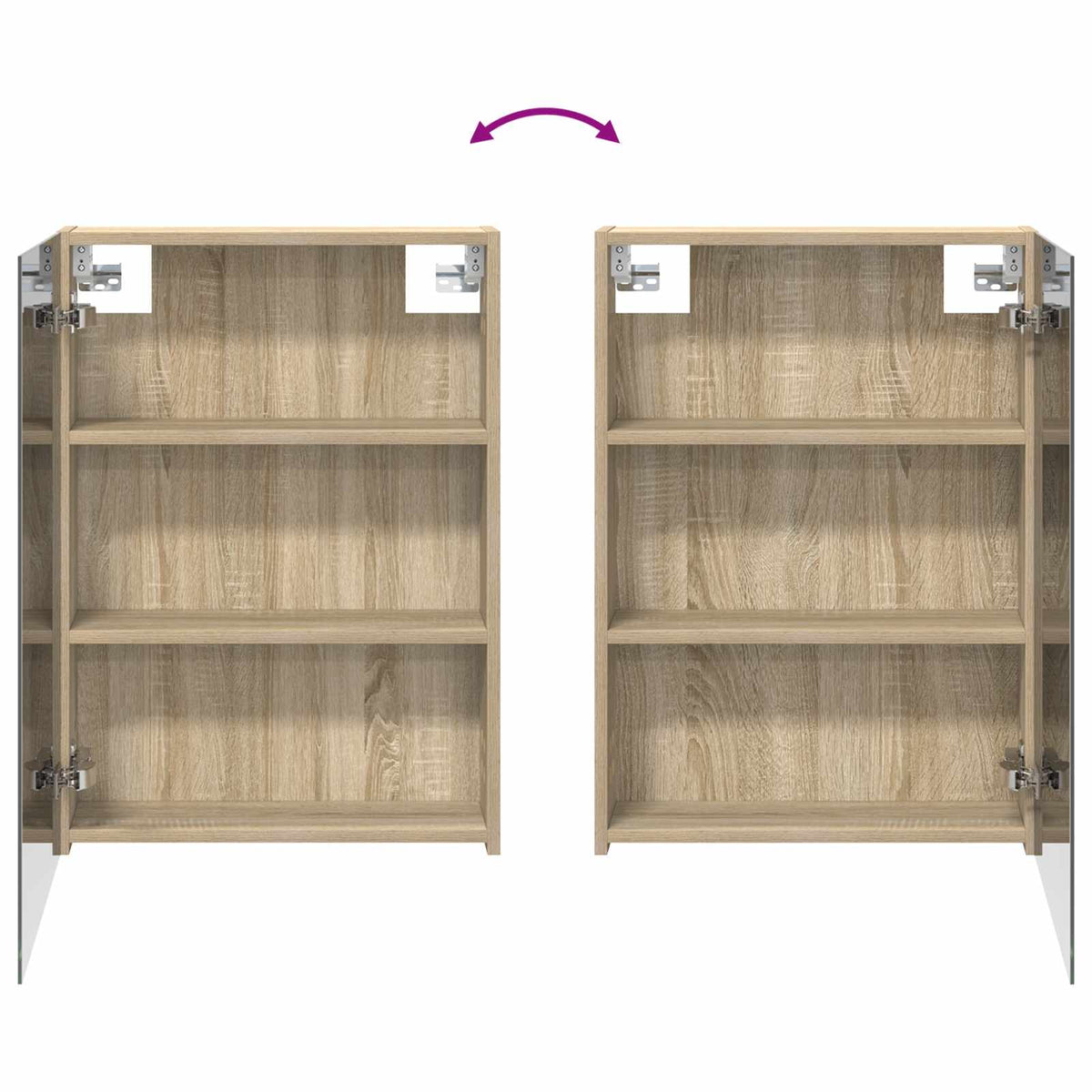 vidaXL Szafka z lustrem do łazienki Dąb Sonoma 50 x 14,5 x 70 cm