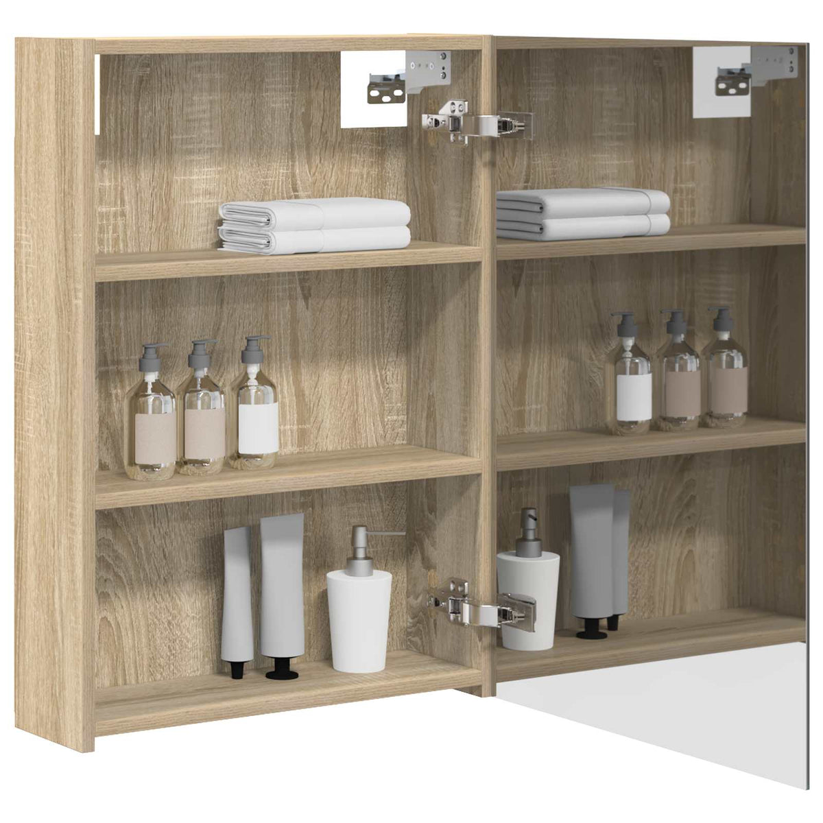 vidaXL Szafka z lustrem do łazienki Dąb Sonoma 50 x 14,5 x 70 cm