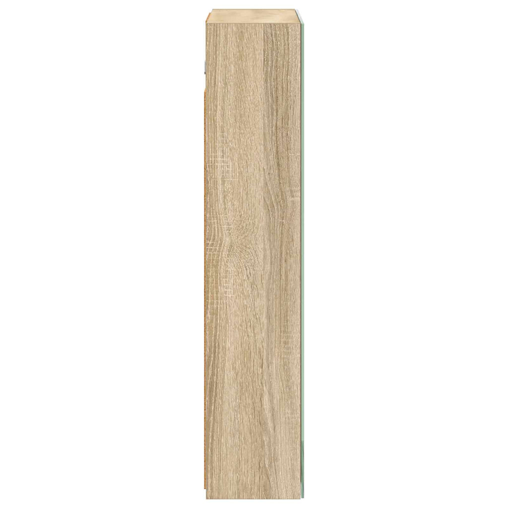vidaXL Szafka z lustrem do łazienki Dąb Sonoma 50 x 14,5 x 70 cm