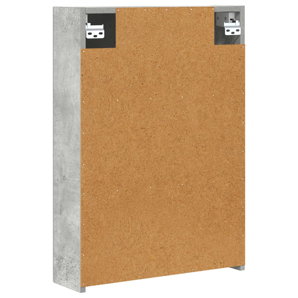vidaXL Szafka z lustrem do łazienki Betonowy szary 50 x 14,5 x 70 cm