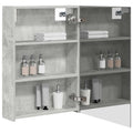 vidaXL Szafka z lustrem do łazienki Betonowy szary 50 x 14,5 x 70 cm