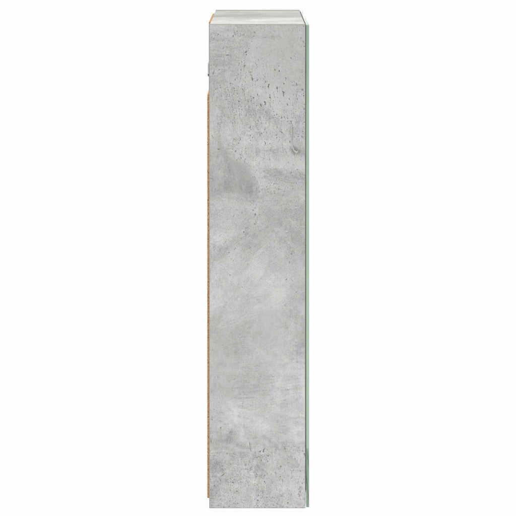 vidaXL Szafka z lustrem do łazienki Betonowy szary 50 x 14,5 x 70 cm