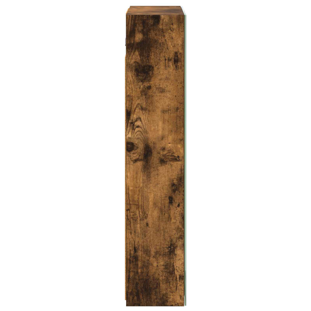vidaXL Szafka z lustrem do łazienki Dąb wędzony 50 x 14,5 x 70 cm