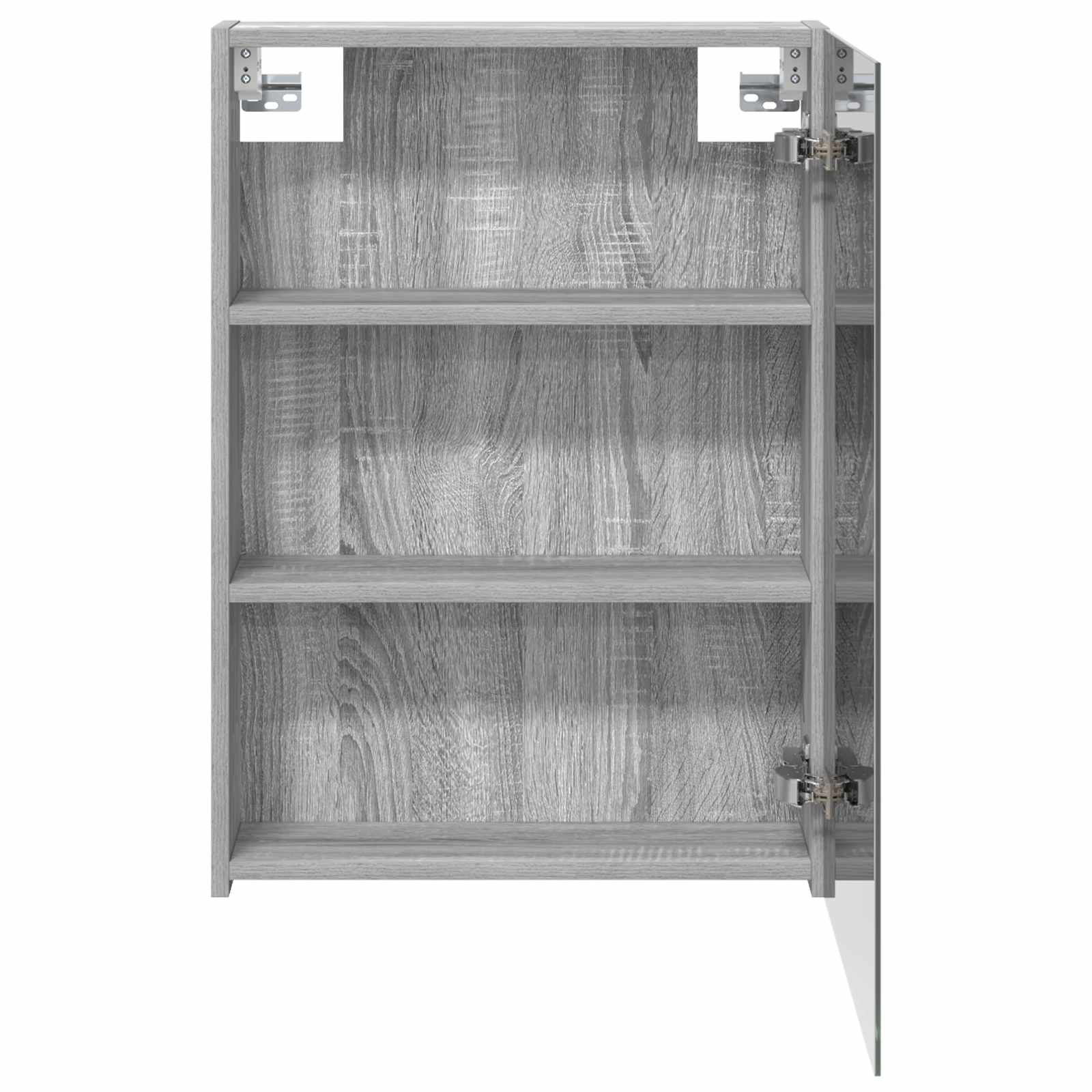 vidaXL Szafka z lustrem do łazienki Szary Sonoma 50 x 14,5 x 70 cm