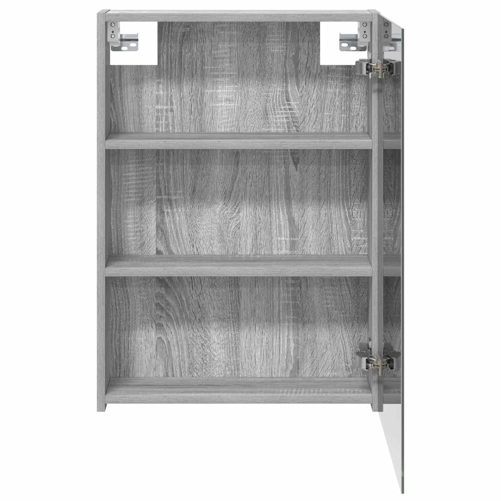 vidaXL Szafka z lustrem do łazienki Szary Sonoma 50 x 14,5 x 70 cm
