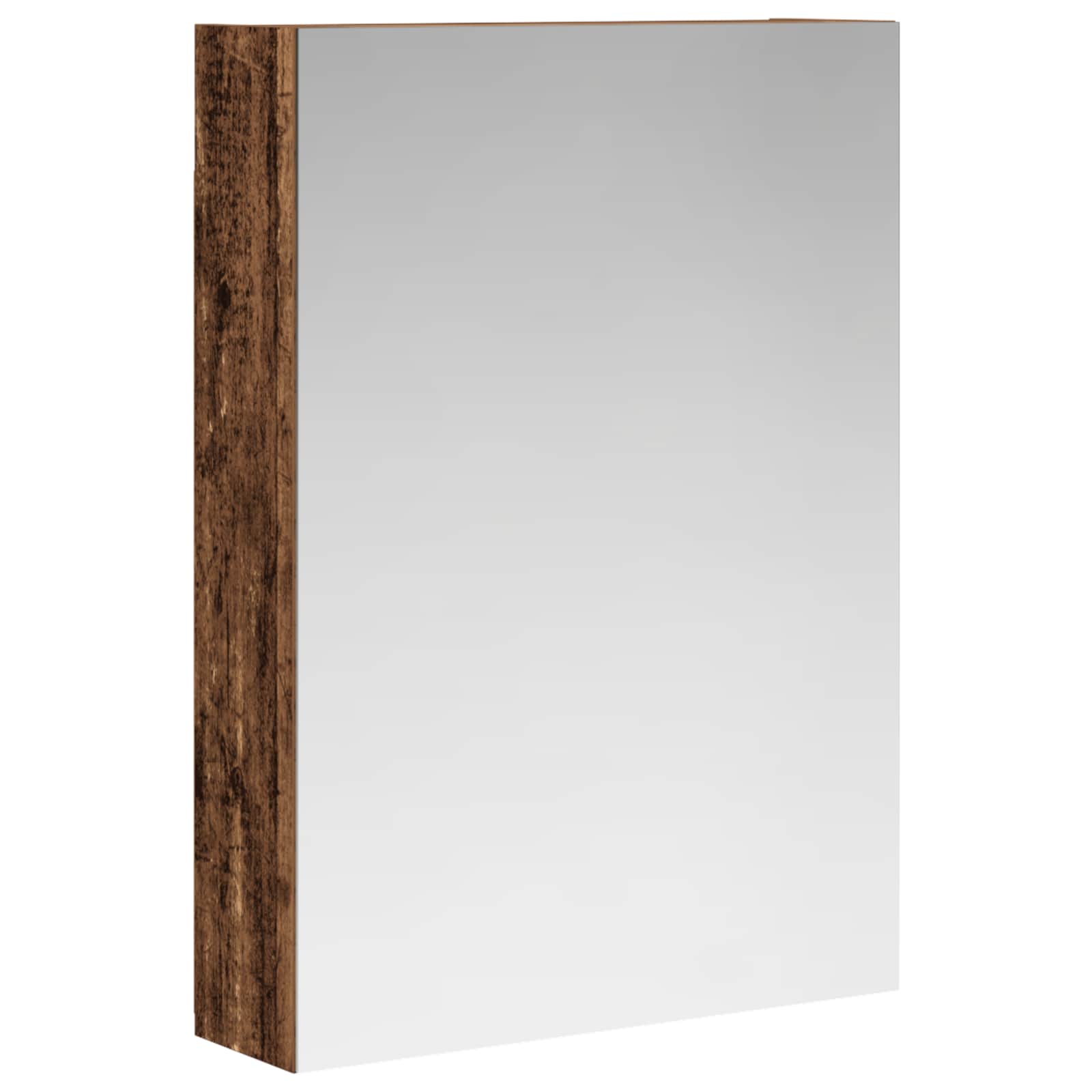 vidaXL Szafka z lustrem do łazienki Stare drewno 50 x 14,5 x 70 cm