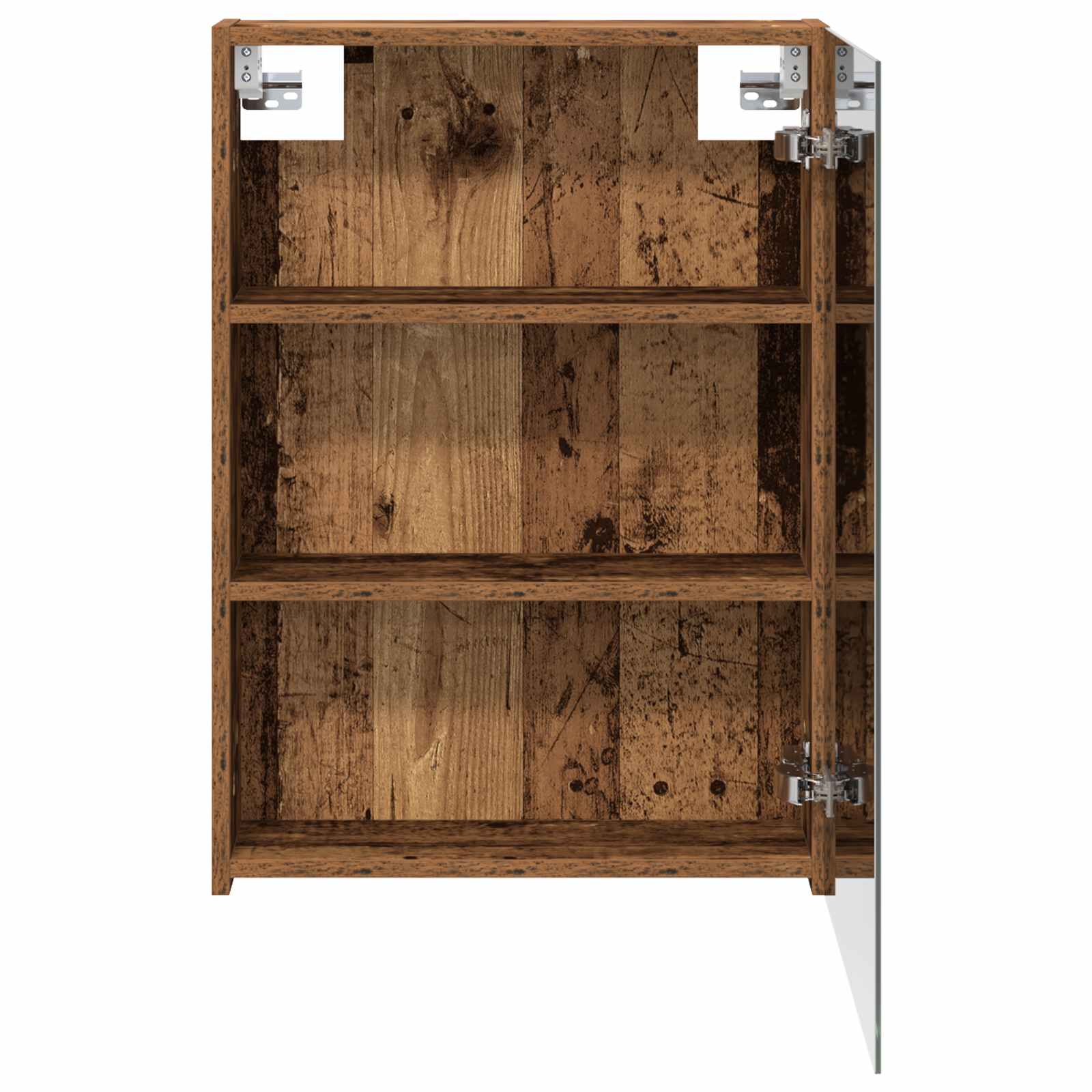 vidaXL Szafka z lustrem do łazienki Stare drewno 50 x 14,5 x 70 cm