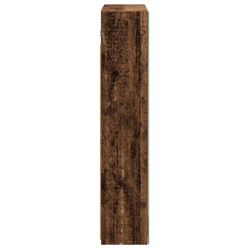 vidaXL Szafka z lustrem do łazienki Stare drewno 50 x 14,5 x 70 cm