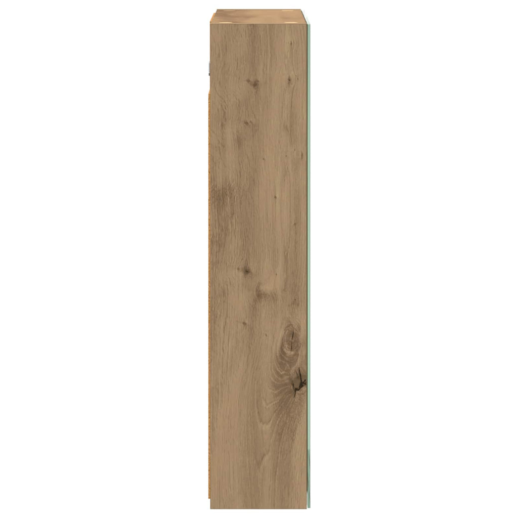 vidaXL Szafka z lustrem do łazienki Dąb artisan 50 x 14,5 x 70 cm