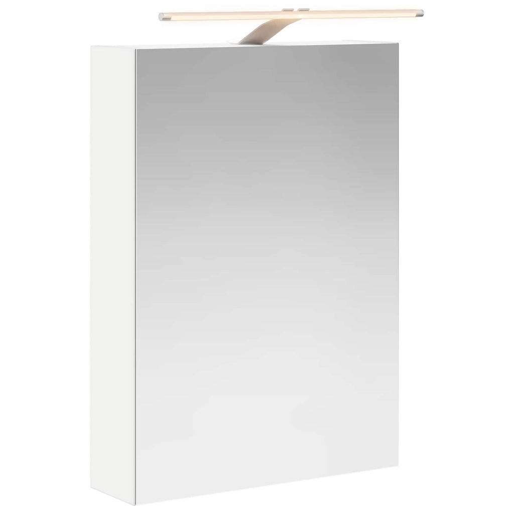 vidaXL Szafka z lustrem do łazienki z półką Biały 50 x 14,5 x 70 cm