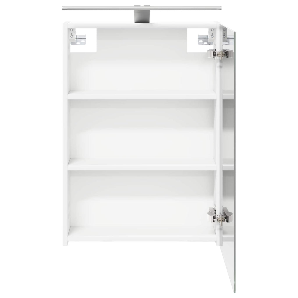vidaXL Szafka z lustrem do łazienki z półką Biały 50 x 14,5 x 70 cm