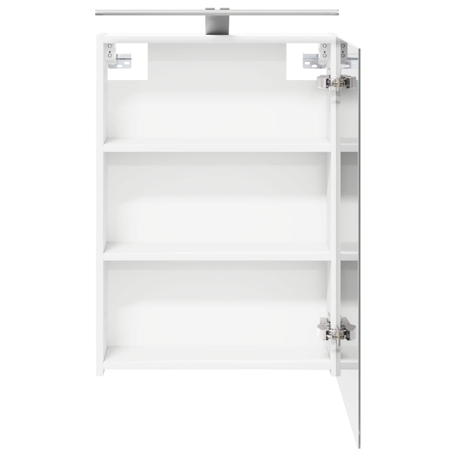vidaXL Szafka z lustrem do łazienki z półką Biały 50 x 14,5 x 70 cm