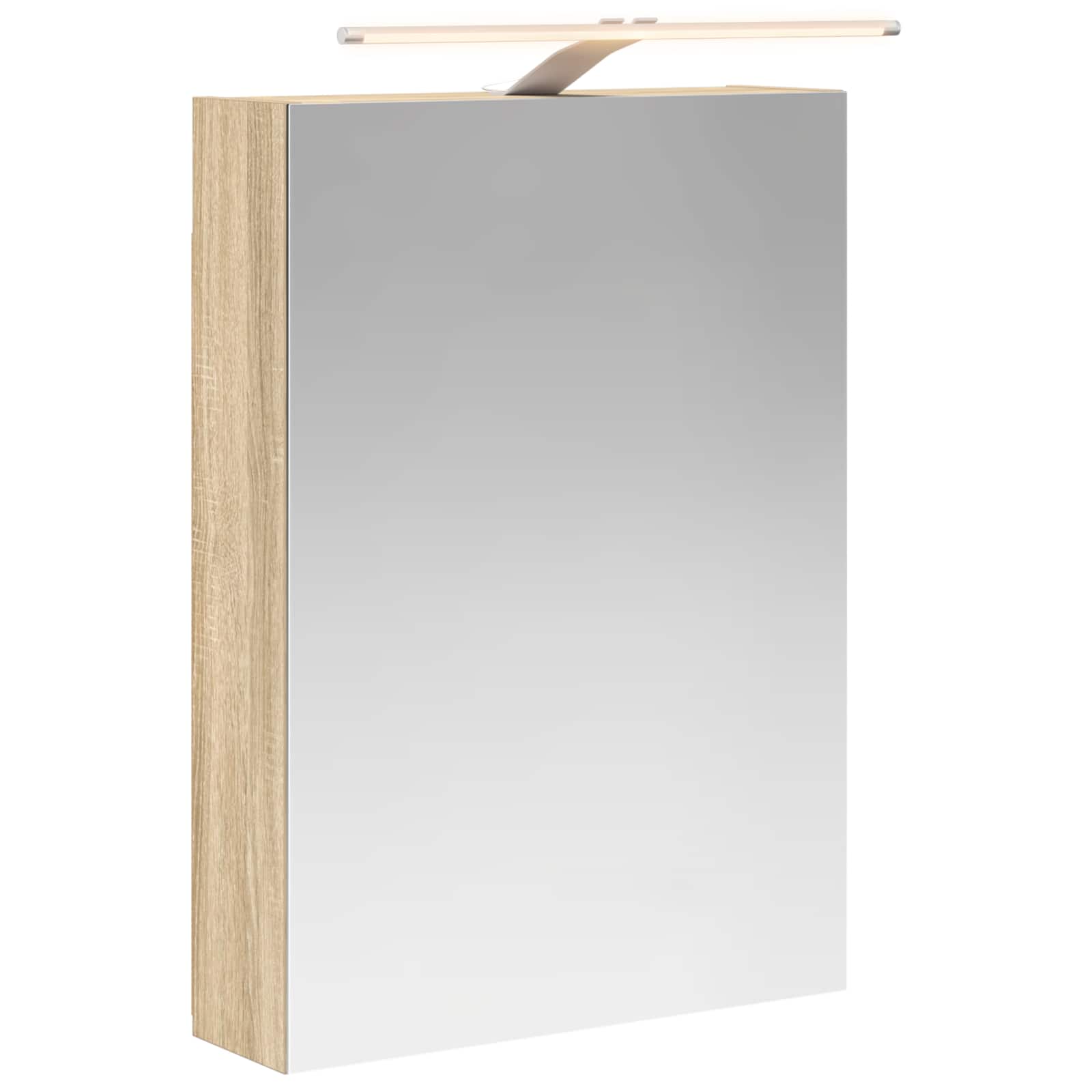 vidaXL Szafka z lustrem do łazienki Dąb Sonoma 50 x 14,5 x 70 cm