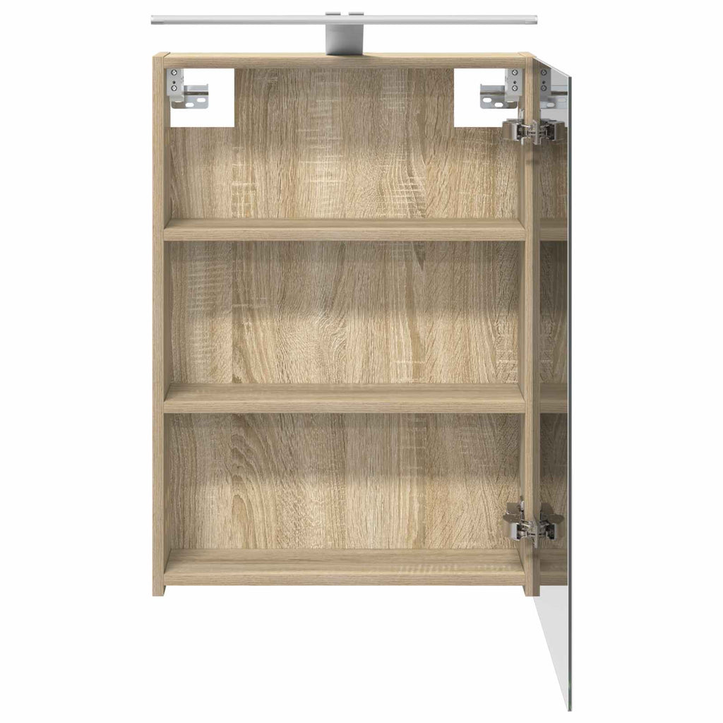vidaXL Szafka z lustrem do łazienki Dąb Sonoma 50 x 14,5 x 70 cm