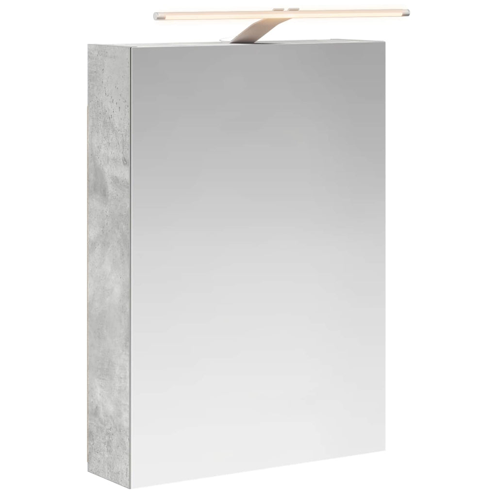 vidaXL Szafka z lustrem do łazienki Betonowy szary 50 x 14,5 x 70 cm