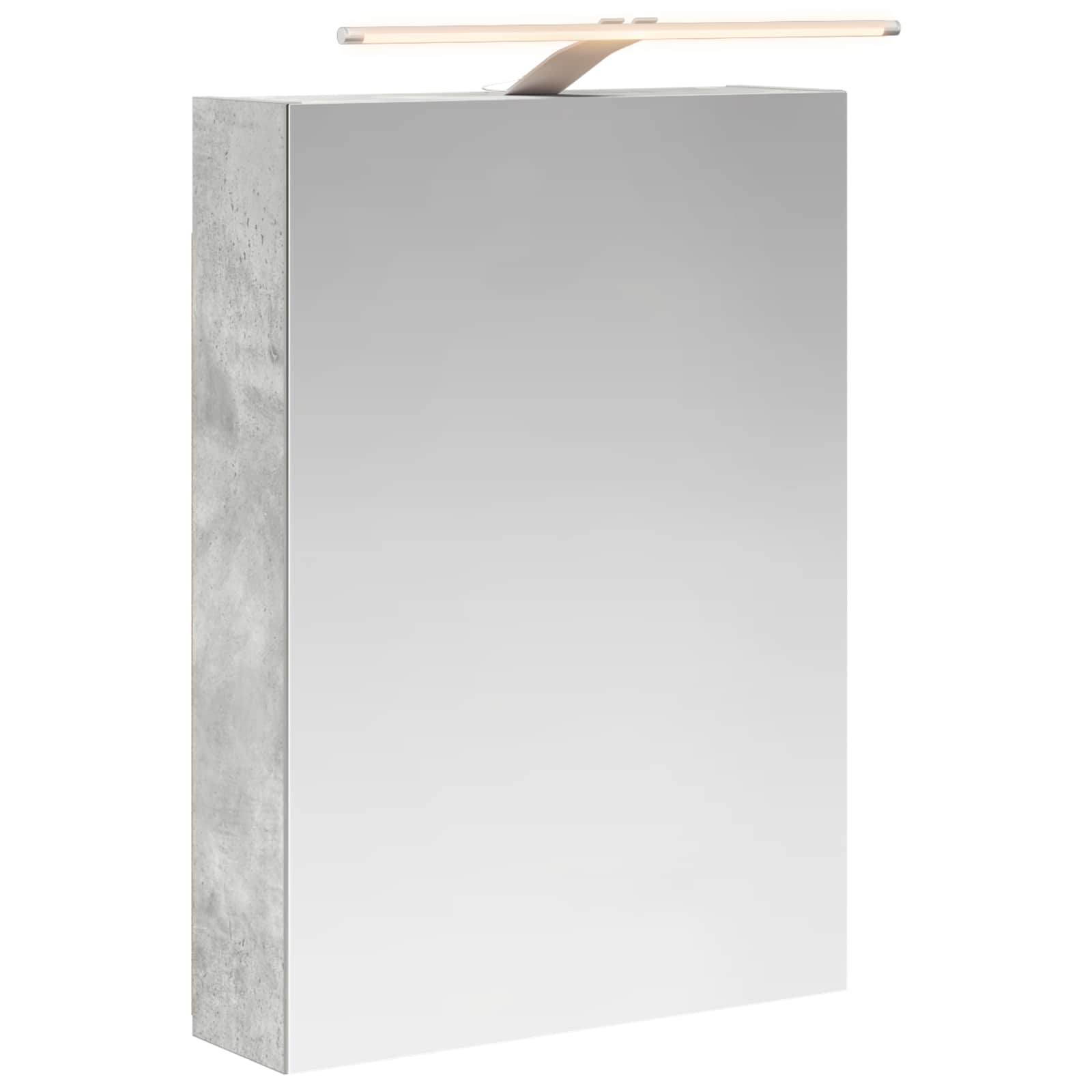 vidaXL Szafka z lustrem do łazienki Betonowy szary 50 x 14,5 x 70 cm