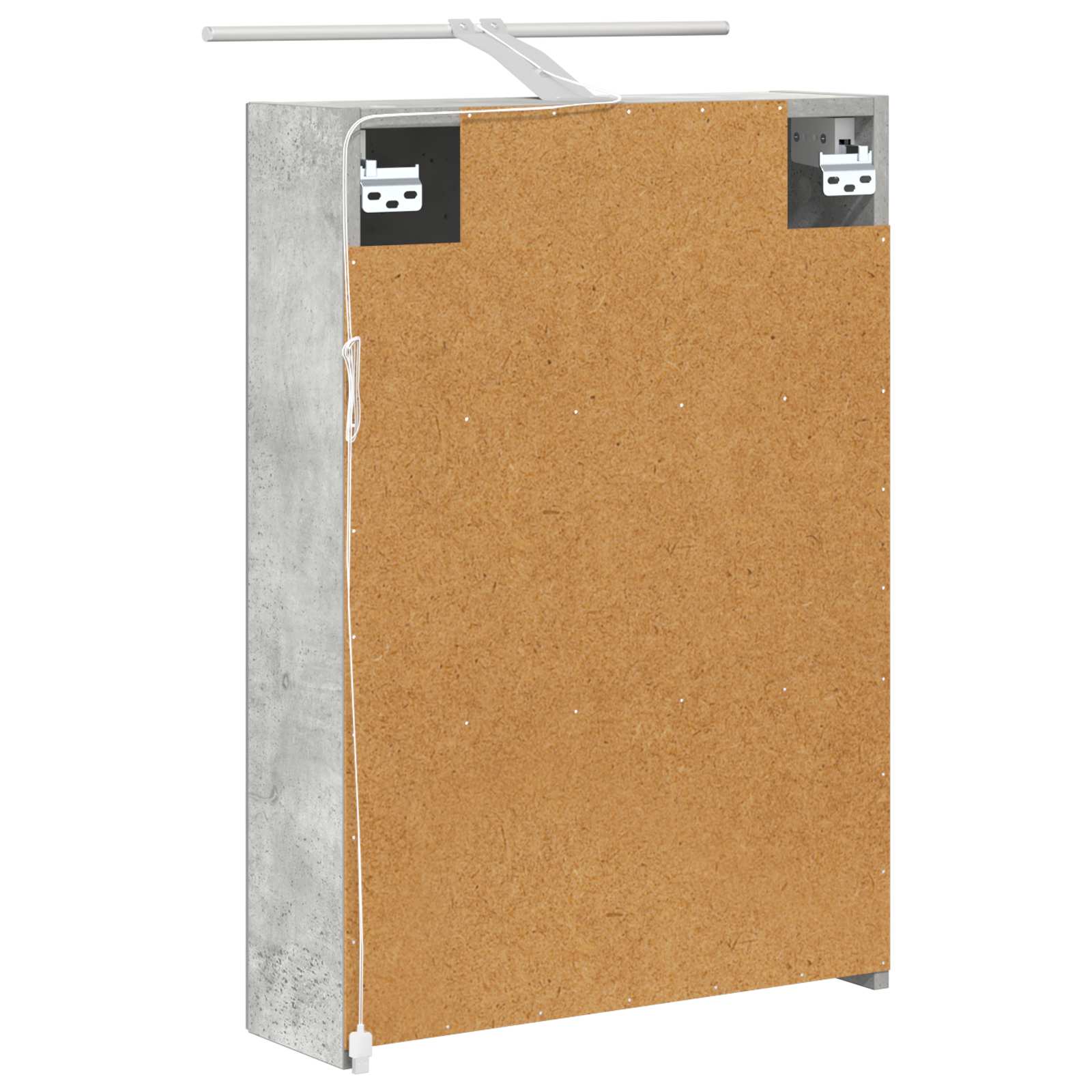 vidaXL Szafka z lustrem do łazienki Betonowy szary 50 x 14,5 x 70 cm