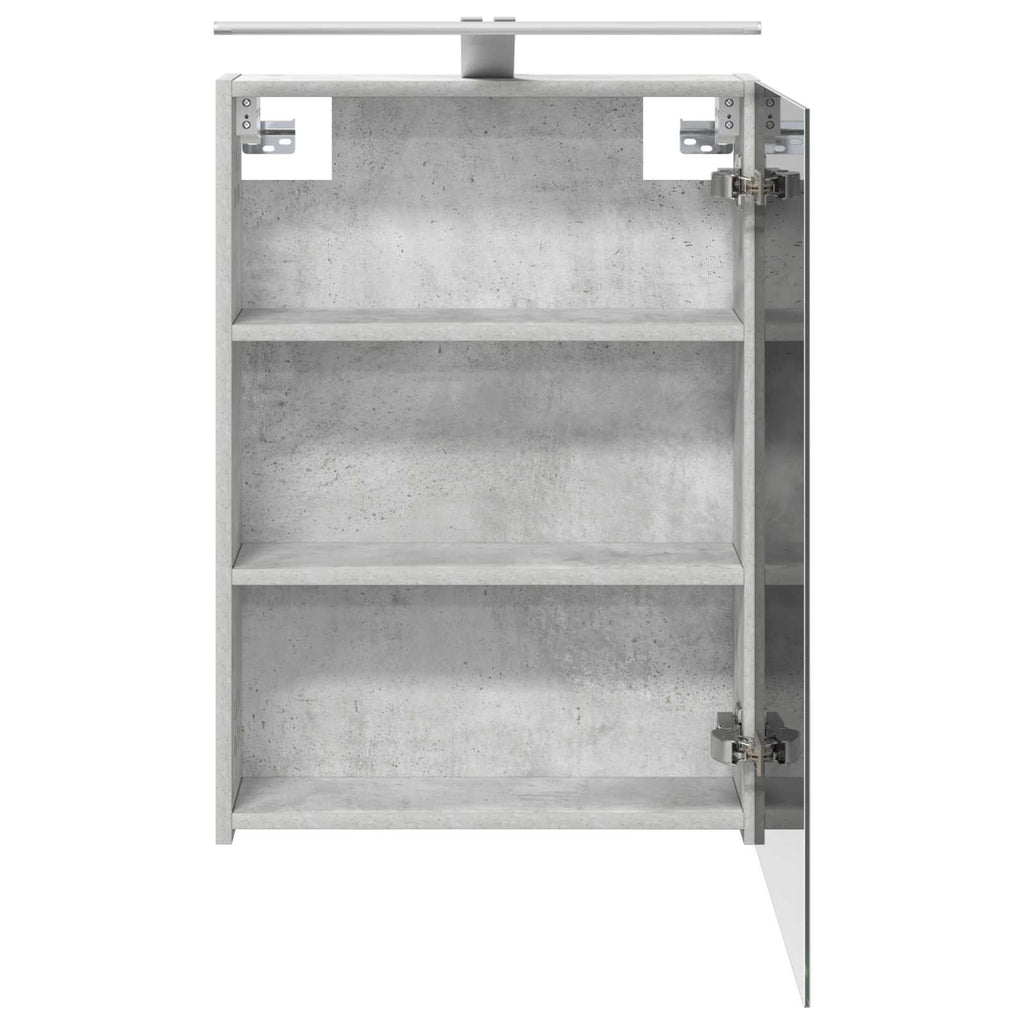 vidaXL Szafka z lustrem do łazienki Betonowy szary 50 x 14,5 x 70 cm