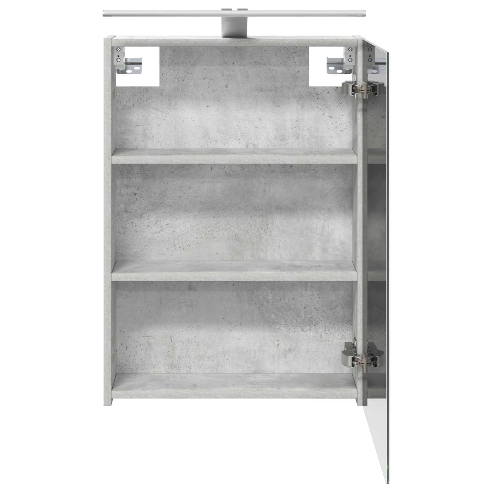 vidaXL Szafka z lustrem do łazienki Betonowy szary 50 x 14,5 x 70 cm