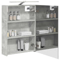 vidaXL Szafka z lustrem do łazienki Betonowy szary 50 x 14,5 x 70 cm