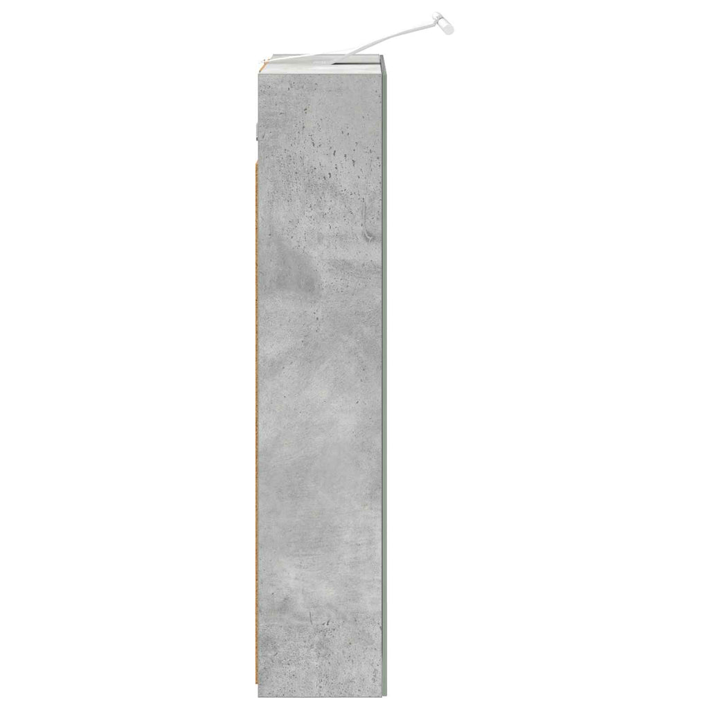 vidaXL Szafka z lustrem do łazienki Betonowy szary 50 x 14,5 x 70 cm