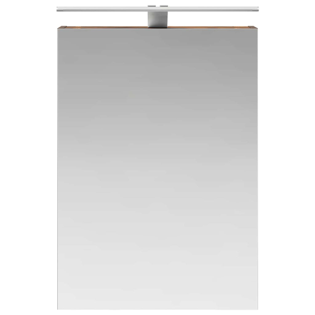 vidaXL Szafka z lustrem do łazienki Dąb wędzony 50 x 14,5 x 70 cm