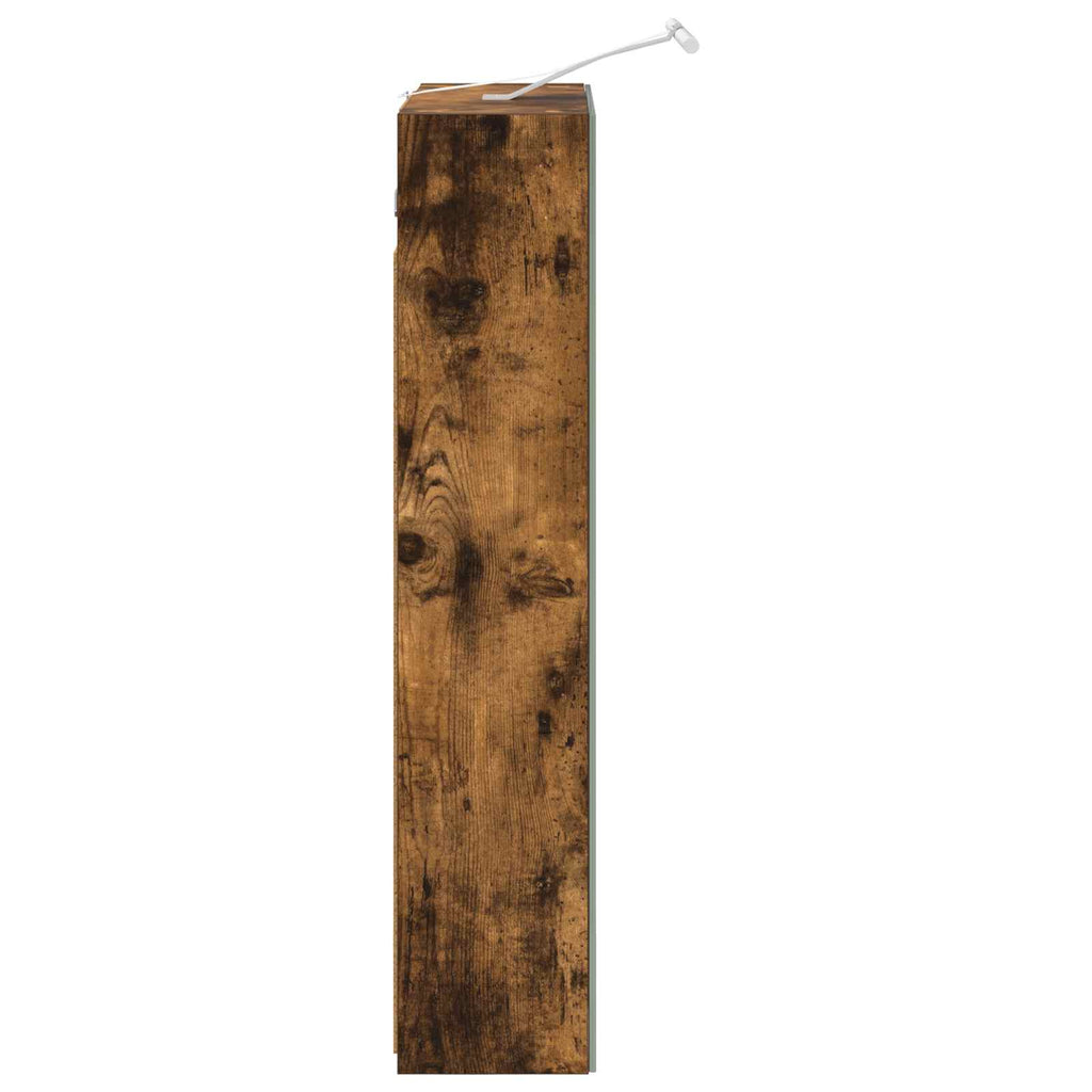 vidaXL Szafka z lustrem do łazienki Dąb wędzony 50 x 14,5 x 70 cm