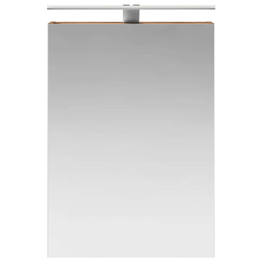 vidaXL Szafka z lustrem do łazienki Stare drewno 50 x 14,5 x 70 cm