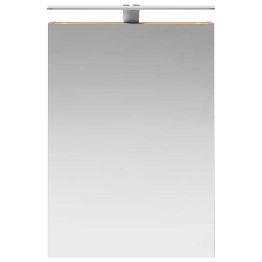 vidaXL Szafka z lustrem do łazienki Ze LED Lights Dąb rzemieślniczy