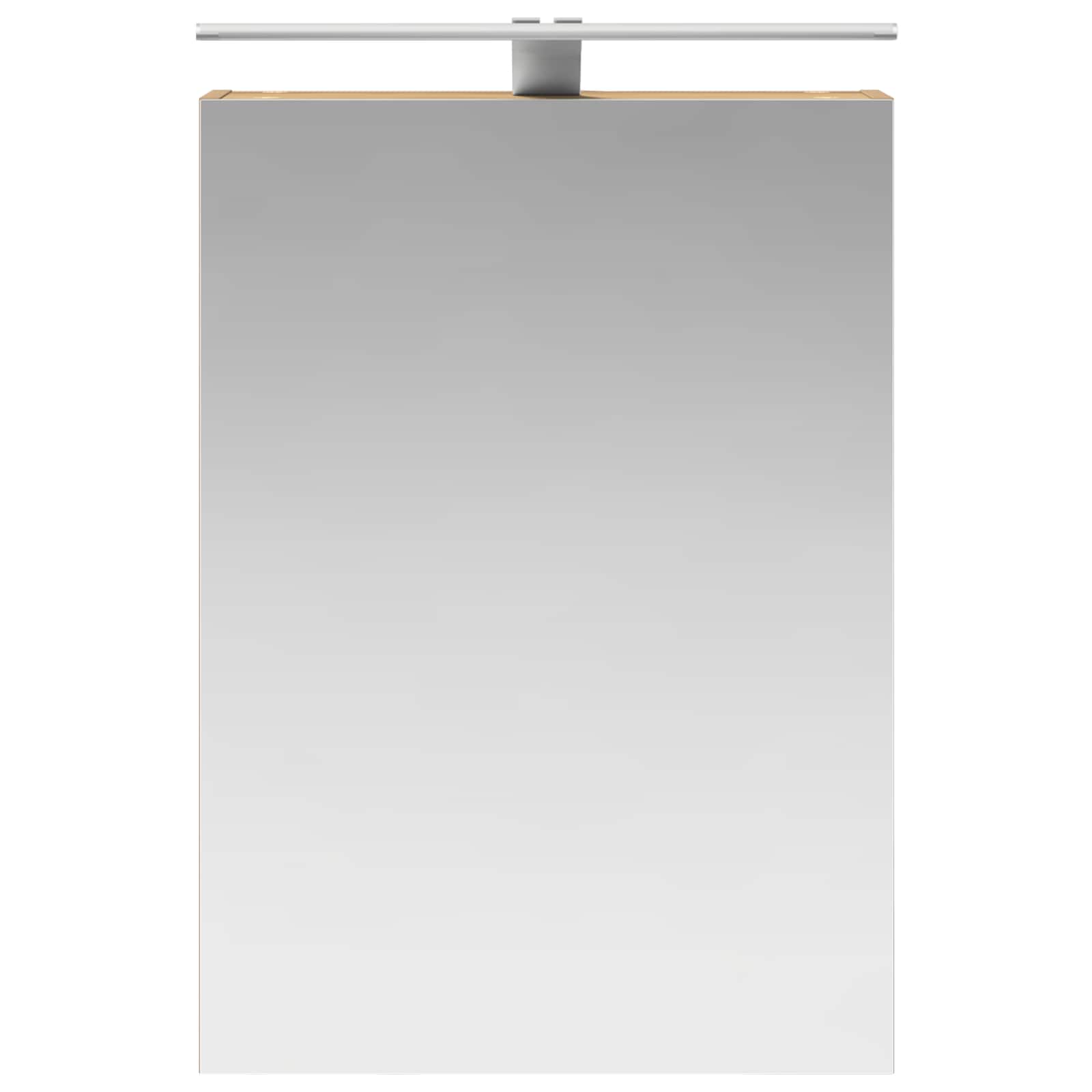 vidaXL Szafka z lustrem do łazienki Ze LED Lights Dąb rzemieślniczy