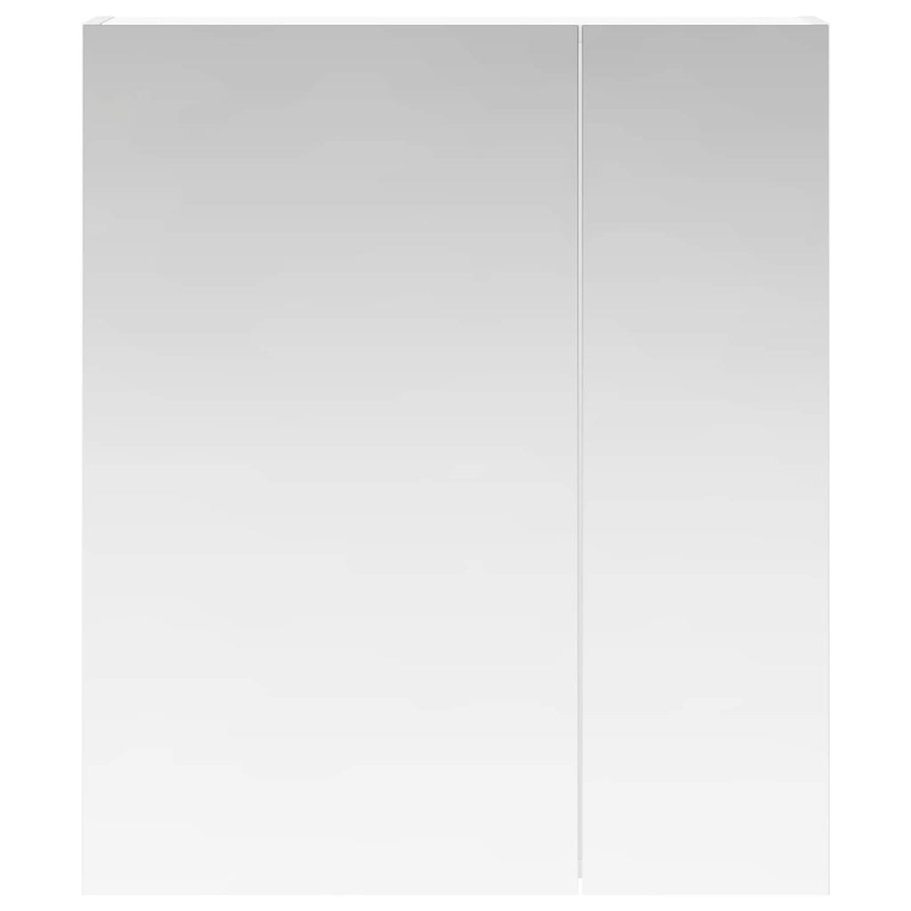 vidaXL Szafka z lustrem do łazienki z półką Biały 60 x 14,5 x 70 cm
