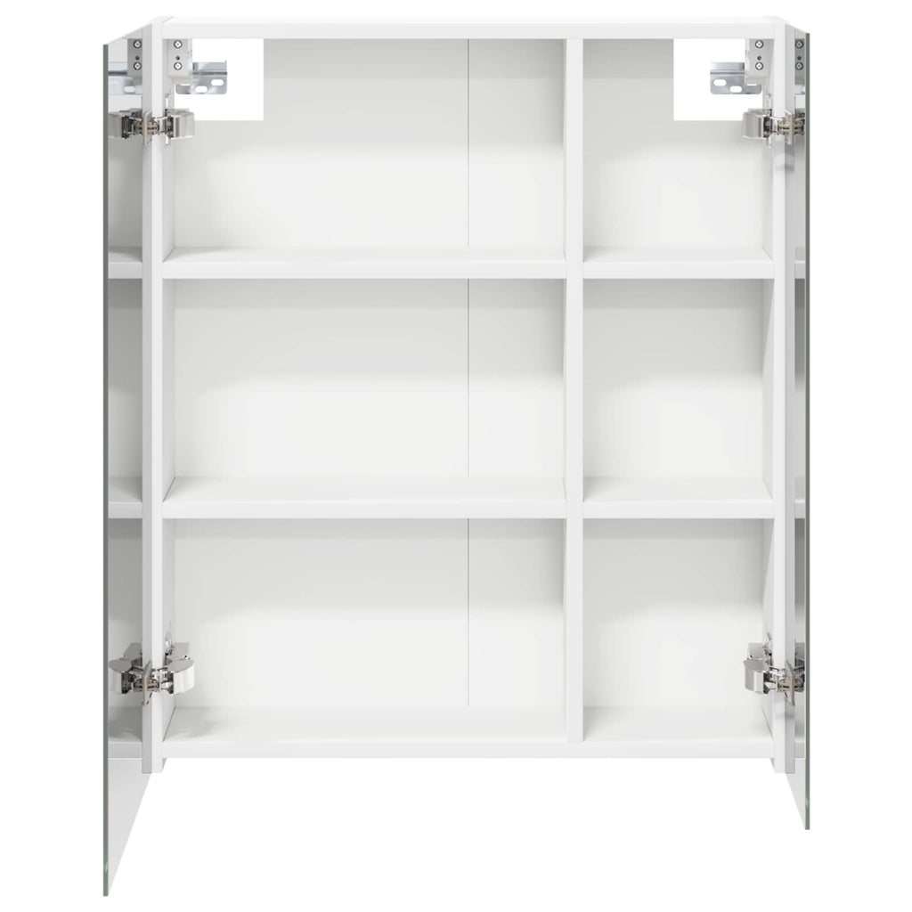 vidaXL Szafka z lustrem do łazienki z półką Biały 60 x 14,5 x 70 cm